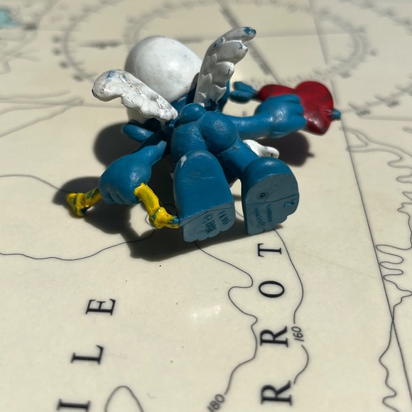 Vintage 1981 Peyo Cupid Smurf Figurine - Picture 4 of 5